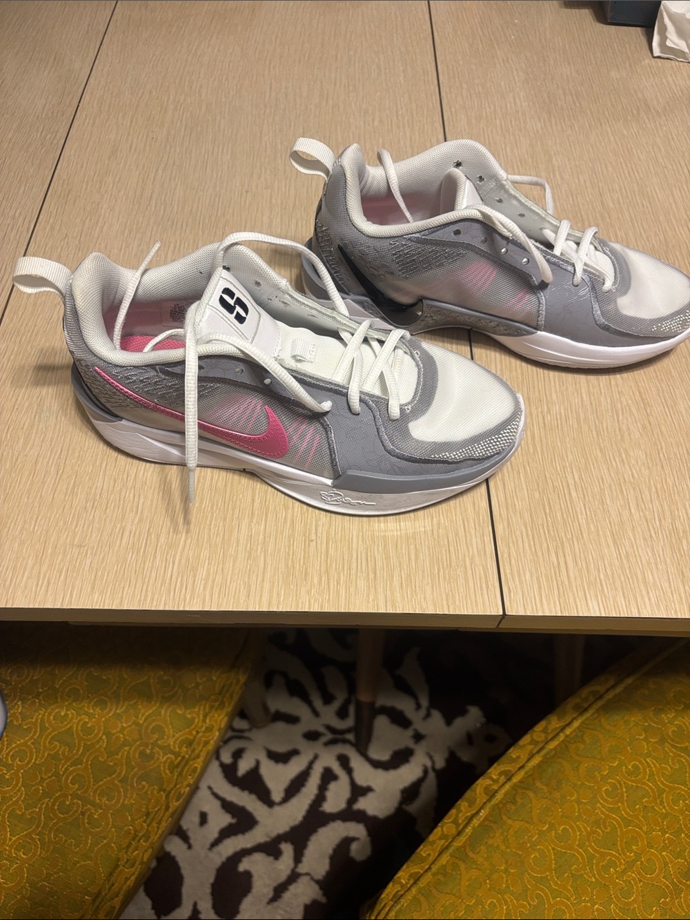 Nike Sabrina 3 Girls Gray & Pink Athletic Shoes